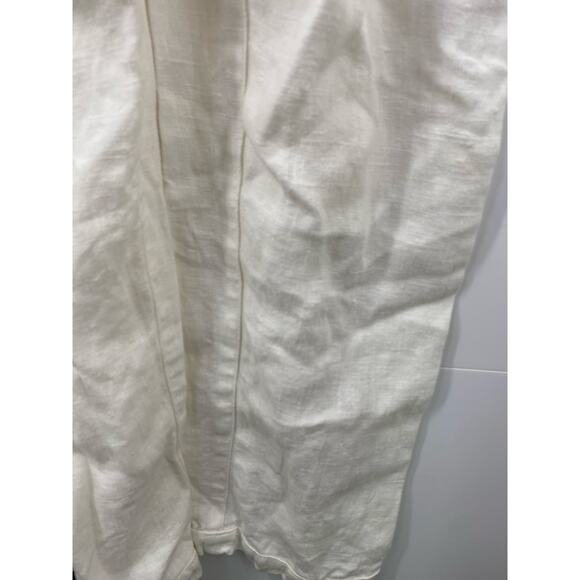 Lily Ashwell White Linen Slim Overalls Petite XXS Sustainable Minimalist Fairy - Picture 6 of 16